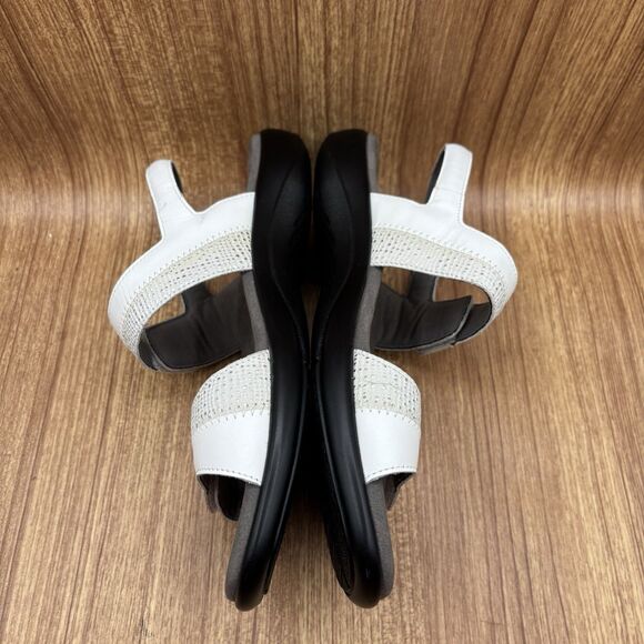 SAS Nudu Heel Strap Sandals Size 10 M White Adjustable Open Toe Shoes EXCELLENT - Picture 6 of 8